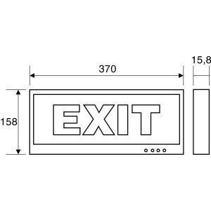 Đèn Exit Paragon 1 mặt PEXA13SW