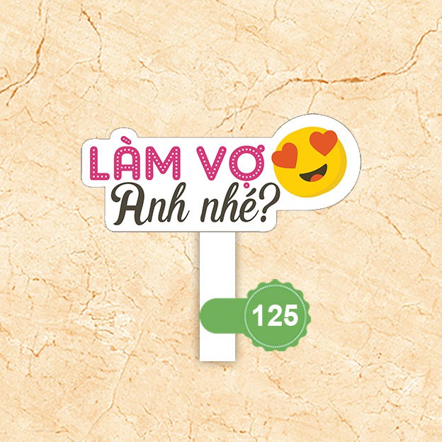 [Hashtag loại dày MS 121-140] Bảng hashtag chụp ảnh đám cưới