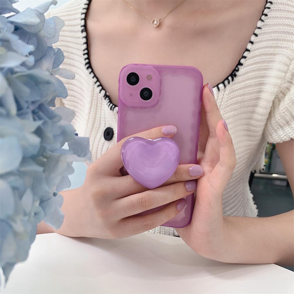 Giá Đỡ Điện Thoại / Máy Tính Bảng Bằng PC Trong Suốt Hình Trái Tim 3D