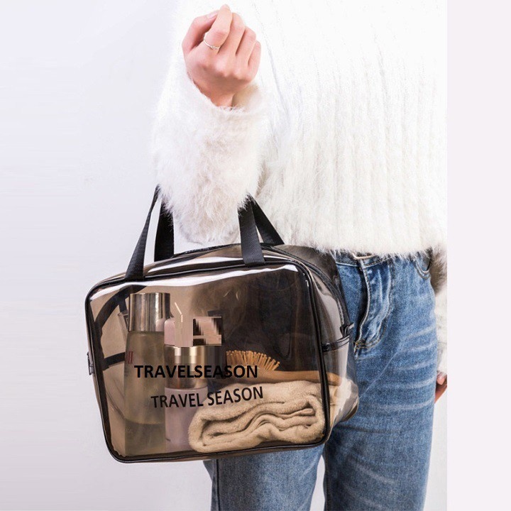 Sét 3 túi đựng mỹ phẩm bằng nhựa PVC trong suốt - TTS