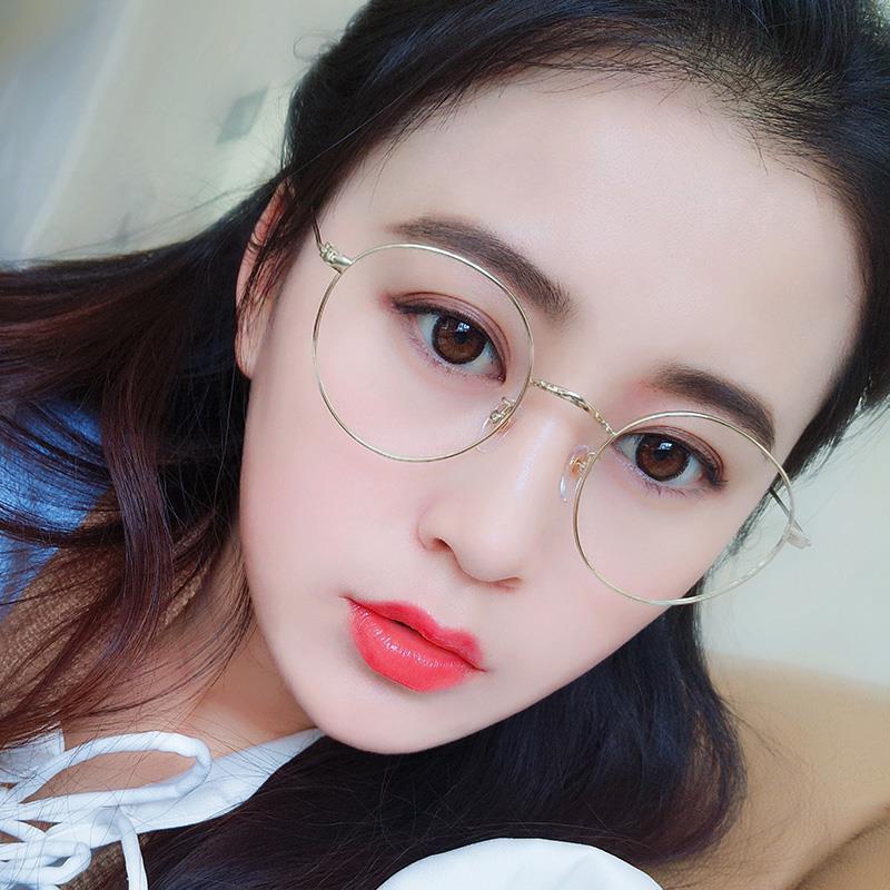 Kính cận -0.5~4.0 gọng tròn siêu nhẹ phong cách retro cho nữ
