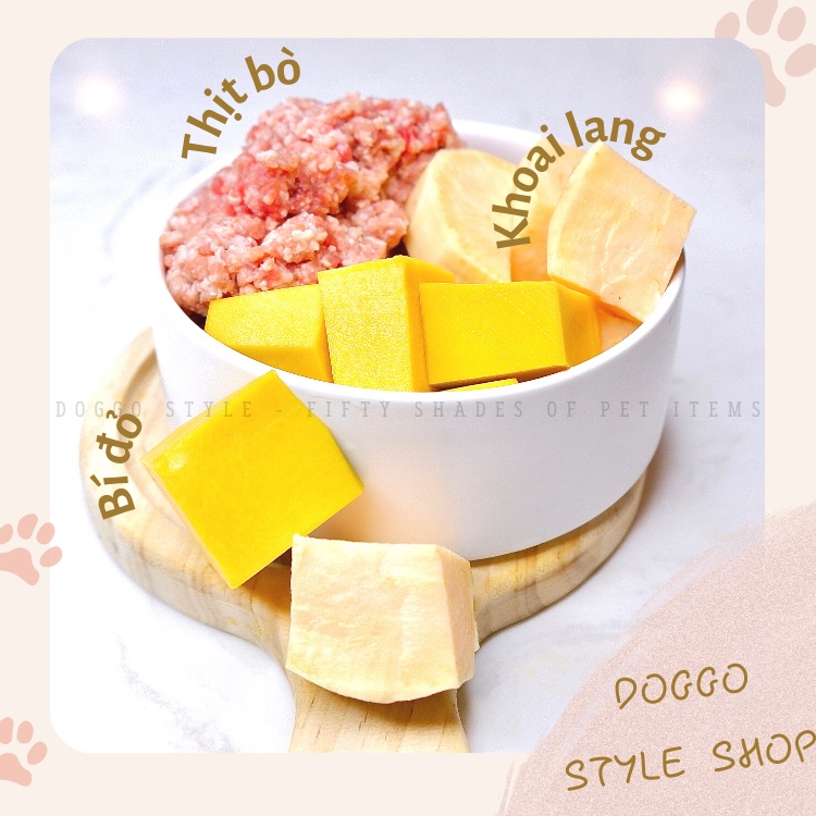 Pate Tươi Cho Chó Mèo Vị Bò DOGGOSTYLE Homemade Cung Cấp Protein Chất Xơ Cái Thiện Tiêu Hóa Đặc Biệt Cho Chó Mèo Kén Ăn