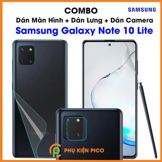 Dán màn hình Samsung Galaxy Note 10 Lite và dán lưng Samsung Note 10 Lite PPF cao cấp và dán camera - combo3