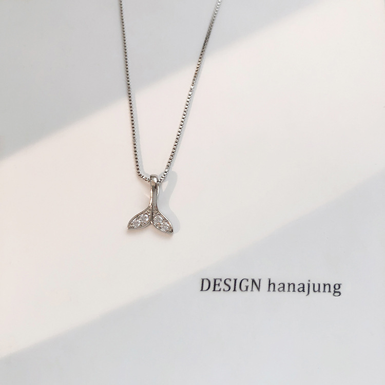 vòng cổ Mạ Vàng / Bạc Hình Đuôi Cá Xinh Xắn Cho Nữ