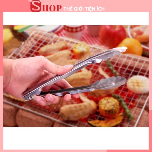 Kẹp inox gắp thức ăn, đồ nóng, đá 88104 THẾ GIỚI TIÊN ICH