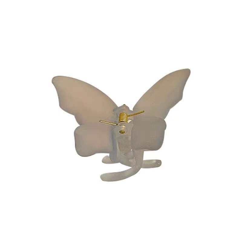 Kẹp Tóc Hình Bướm Dạng Kẹp Nửa Đầu Trong Suốt Phong Cách Hàn Quốc Cho Nữ