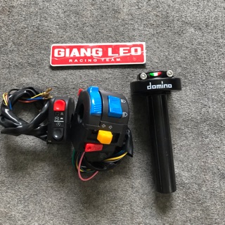 combo cùm tăng tốc domino 2 dây ga đen luôn bộ cùm công tắc fz 2 bên gắn mọi xe