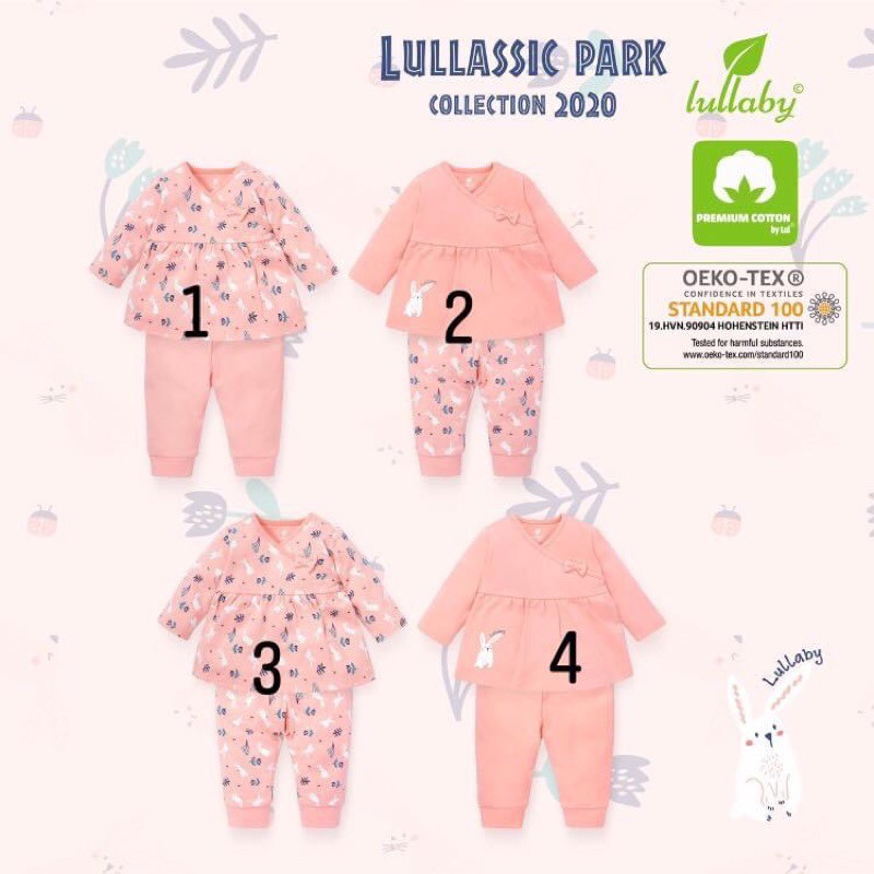 Bộ quần áo bé gái chữ A cổ tim Lullaby