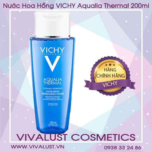 Nước Hoa Hồng VICHY Aqualia Thermal Hydrating Refreshing Water (200ml) - Giúp Săn Da Và Loại Bỏ Độc Tố