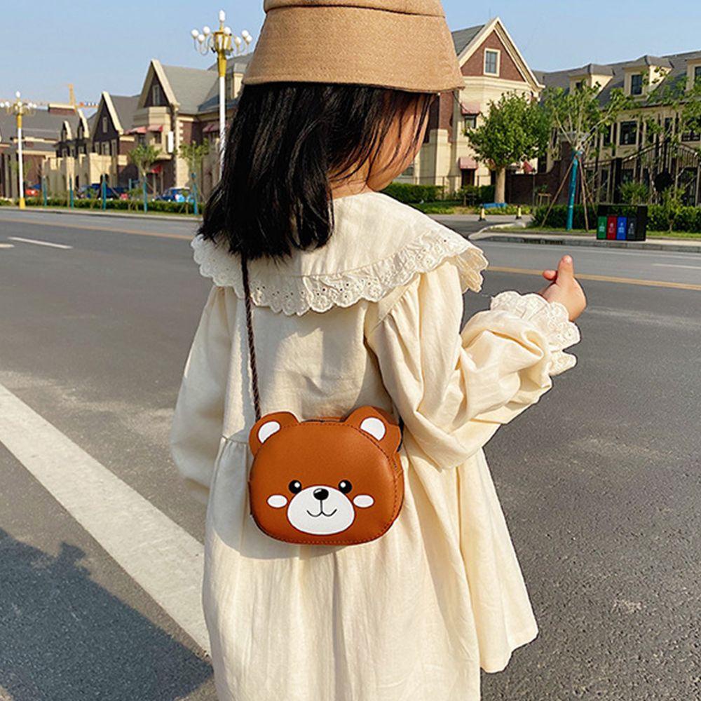 USNOW Túi Đeo Vai Da PU Hình Gấu / Thỏ Hoạt Hình Đáng Yêu Cho Bé