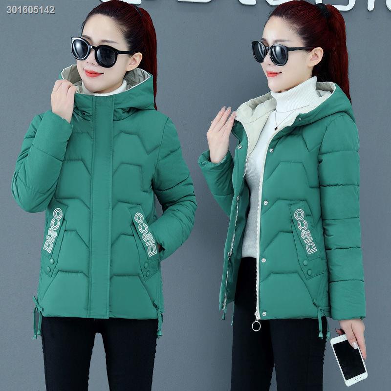 Áo khoác phao cotton thêu họa tiết thời trang thu đông Hàn Quốc cho nữ s 2021