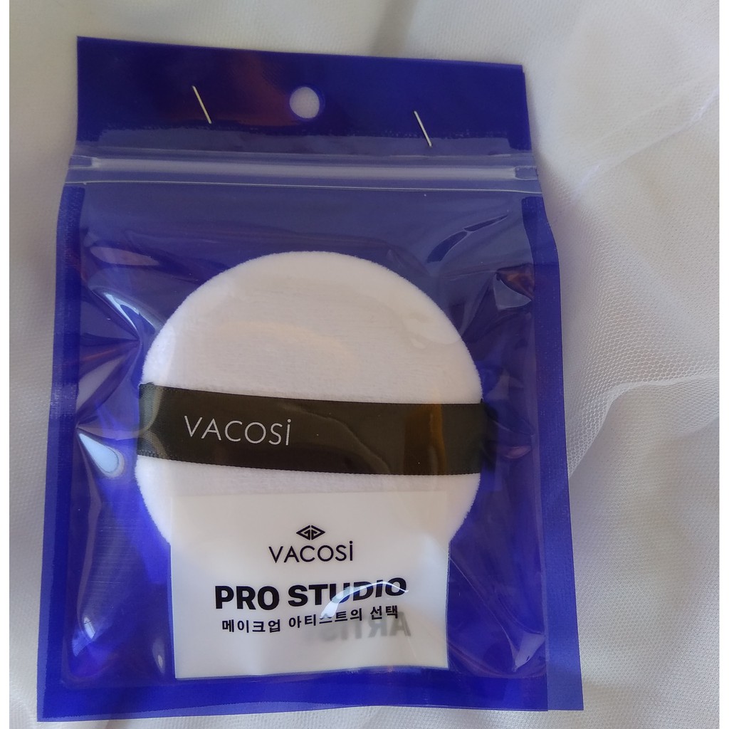Bông phấn khô tròn cỡ trung Vacosi Pro PK03- Chính hãng