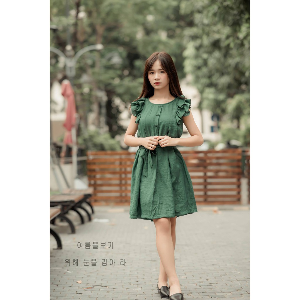 Areum Dress - Xanh
