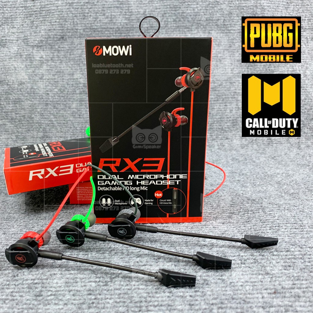 [Hoàn xu 50%] Tai nghe Gaming Plextone xMOWi RX3 dual Mic hỗ trợ chơi game PUBG COD