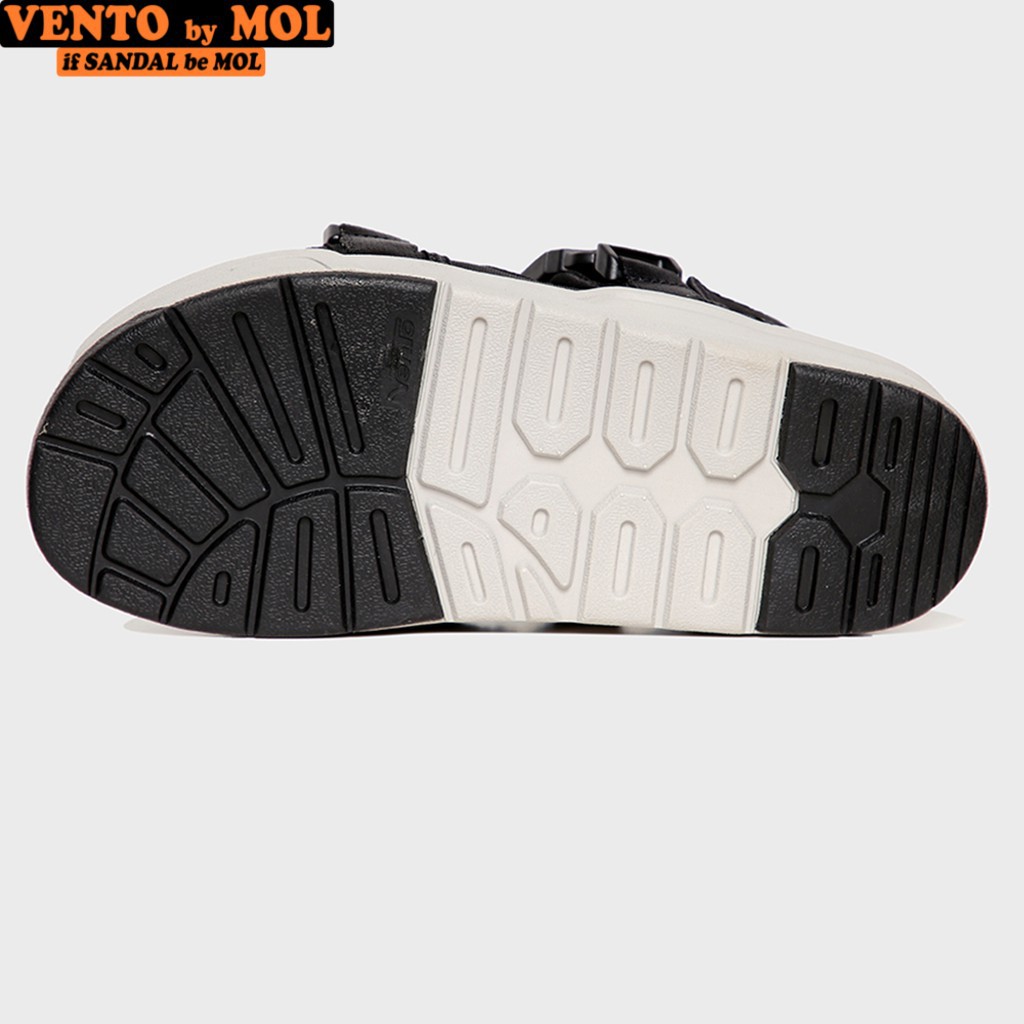 Giày Sandal Vento Unisex Nam Nữ 2 Quai Ngang Khóa Bấm Đi Học Đi Làm Đi Du Lịch Màu Đen Mã NV1002