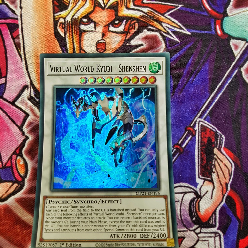 Thẻ bài Yugioh chính hãng | Virtual World Kyubi - Shenshen | MP21 Super rare.