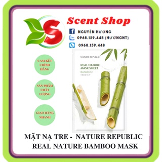 Mặt nạ tre nature republic real nature bamboo mask sheet cấp nước và trẻ hóa làn da 23ml