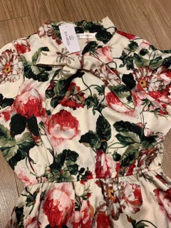 Đầm suông lụa hoa vintage chun eo EKS110 EVA KROSS