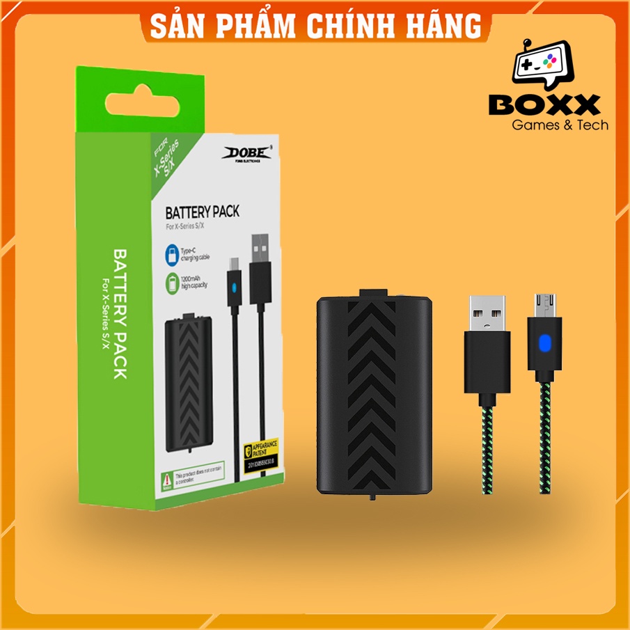 Pin sạc cho tay cầm xbox one, xbox one s dung lượng 1200mAh chính hãng Dobe