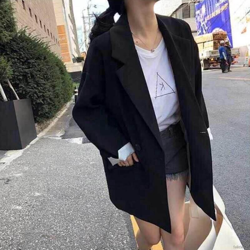 Áo khoác Blazer màu trơn thời trang thu đông cho phái nữ | BigBuy360 - bigbuy360.vn