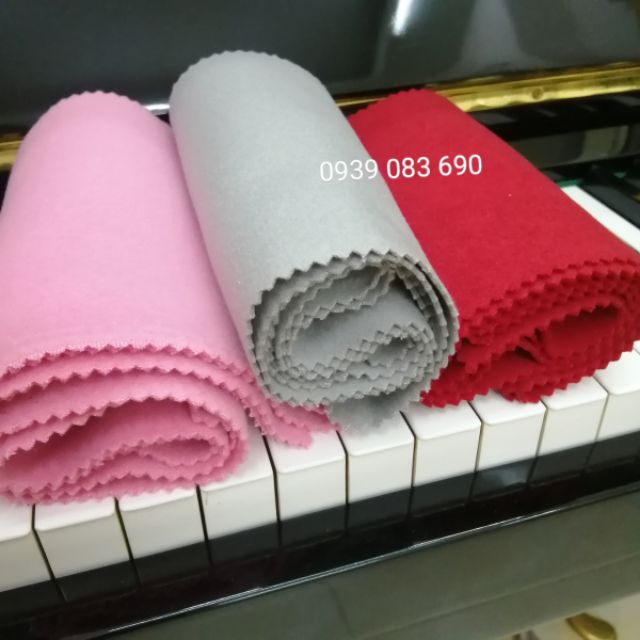 59K Khăn phủ phím đàn Piano Nhật Bản, màu hồng