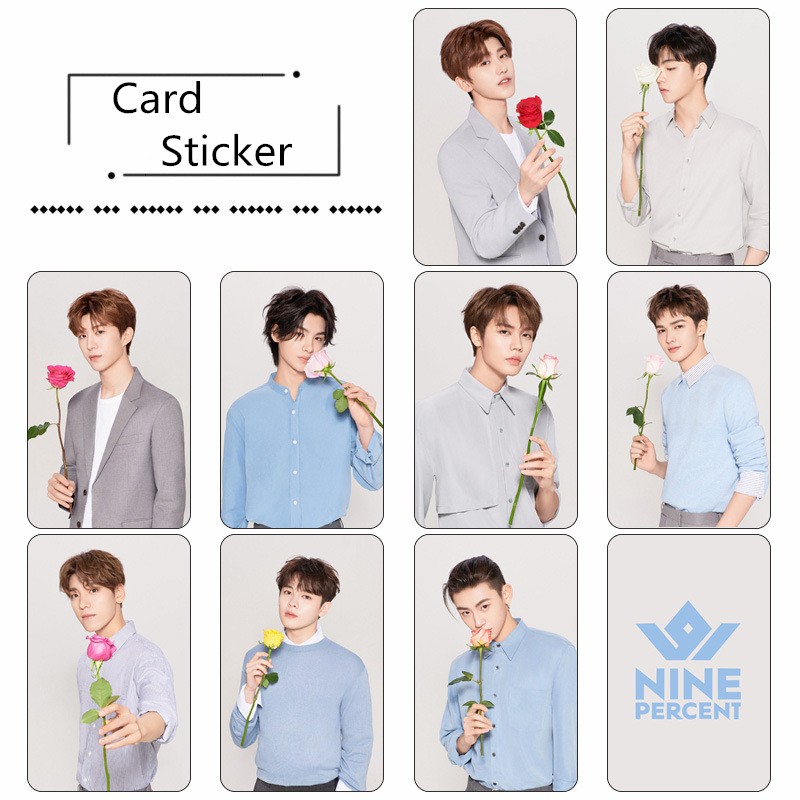 Set 10 hình dán các thành viên nhóm nhạc nổi tiếng Hàn Quốc nine percent