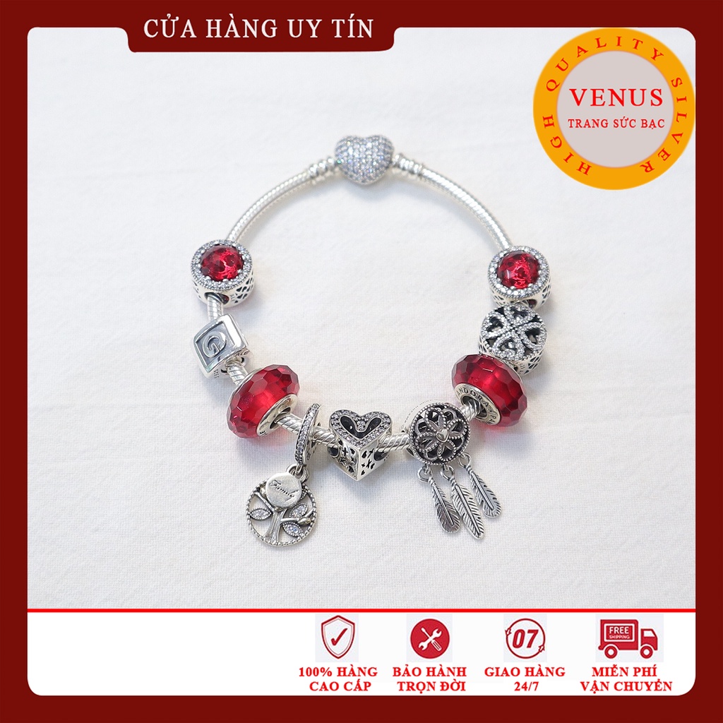 Vòng charm mệnh Hỏa bạc 925 cao cấp- Mã sản phẩm VENUSBST6