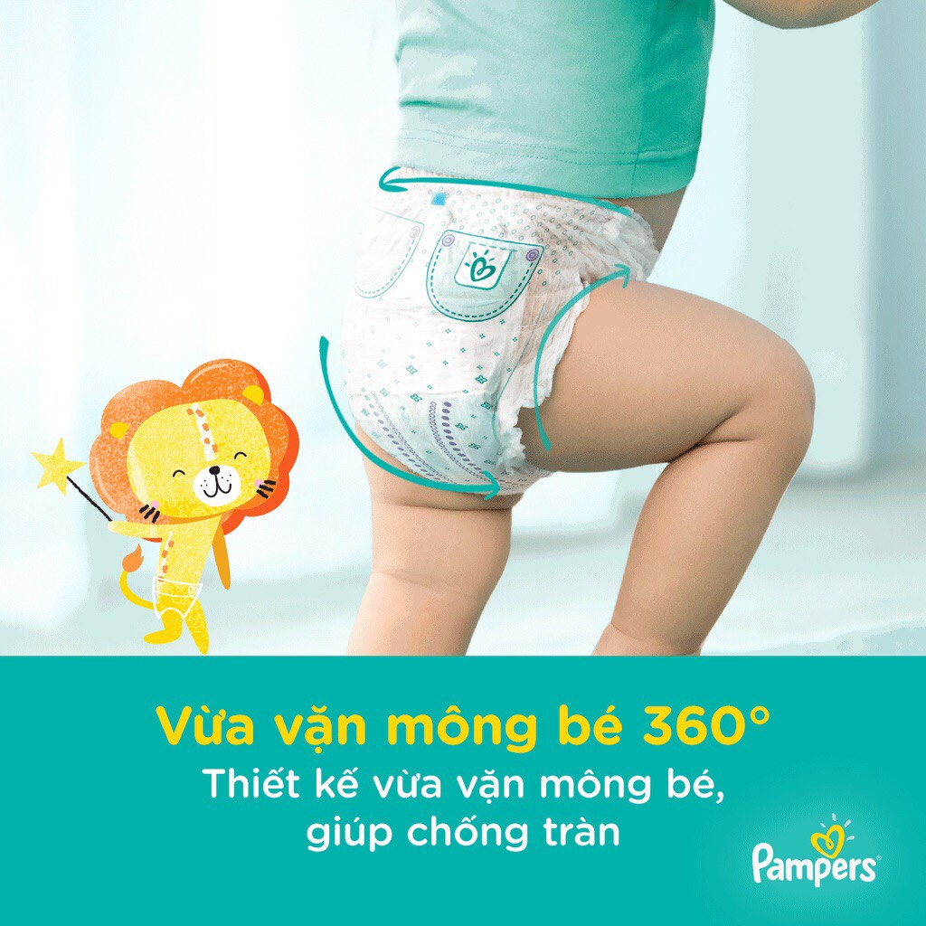 Tã/ Bỉm Quần PAMPERS Giữ Dáng Gói Cực Đại Size M(74 miếng, 7-12kg) Chống Xệ