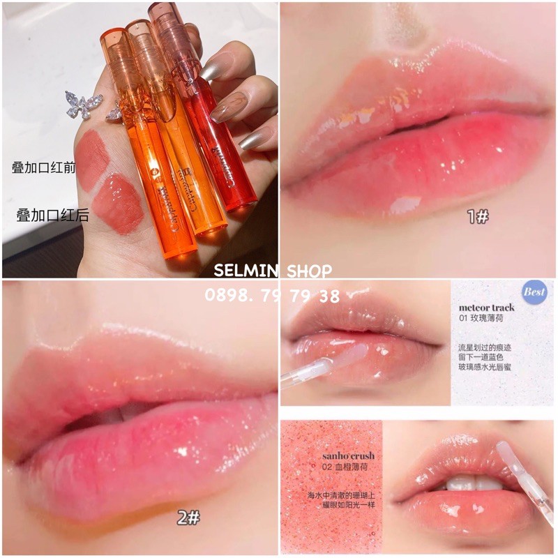 Son Bóng Dupe Romand Glasting Water Gloss Màu Trong Suốt