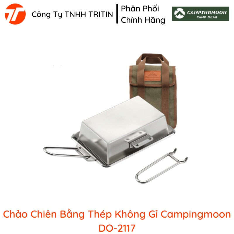 Chảo Chiên Bằng Thép Không Gỉ Campingmoon DO-2117 | TRITINCO