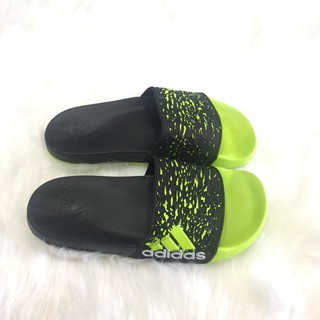Dép thể thao nam adidas đen phun sơn xanh lá cây đế nhẹ êm d9