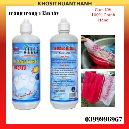 Thuốc tẩy quần áo mốc áo trắng áo màu không lo mỏng vải 100% không mùi (KHOSKHOSI)