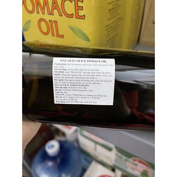 1L Dầu oliu Pomace nguyên chất nhập khẩu