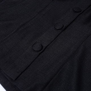 Áo cổ sen phối nút - Đen [A027 - Senbe Clothing]