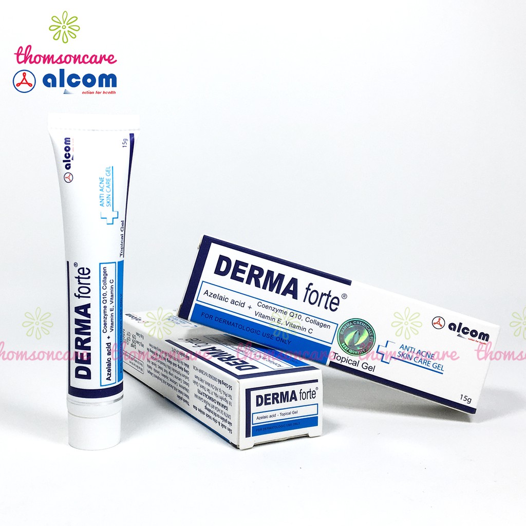 Derma Forte - Kem ngừa mụn, hết sẹo - Tuýp 15g cho mụn trứng cá, đầu đen, sạch bã nhờn