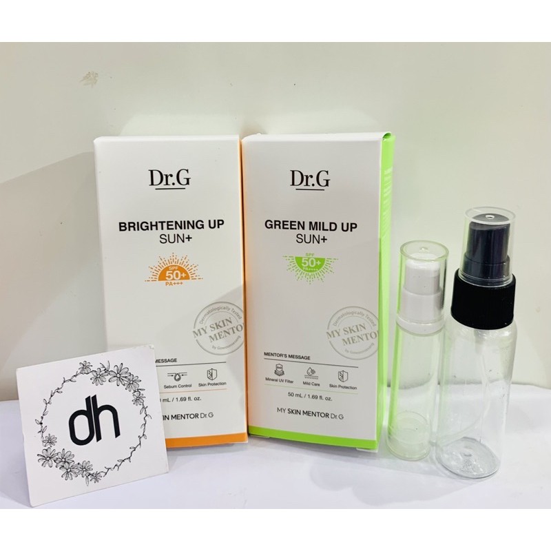 Kem chống nắng Dr.G Brightening Up Sun SPF 50 và Kem Chống Nắng Dr.G Green Mild Up Sun+ SPF50+