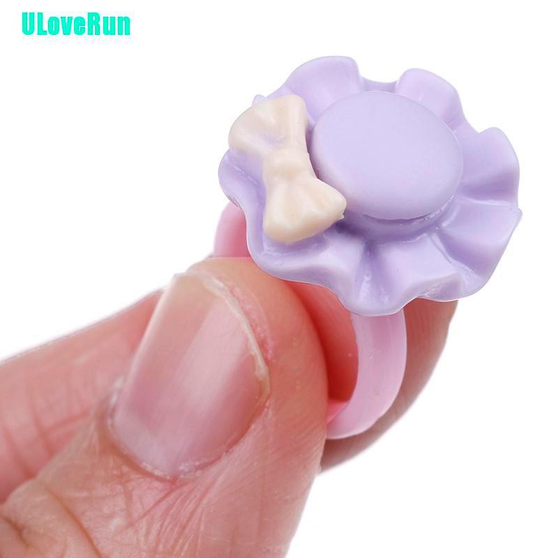 Bộ 12 Nhẫn Nhựa Hoạt Hình Xinh Xắn Dành Cho Bé