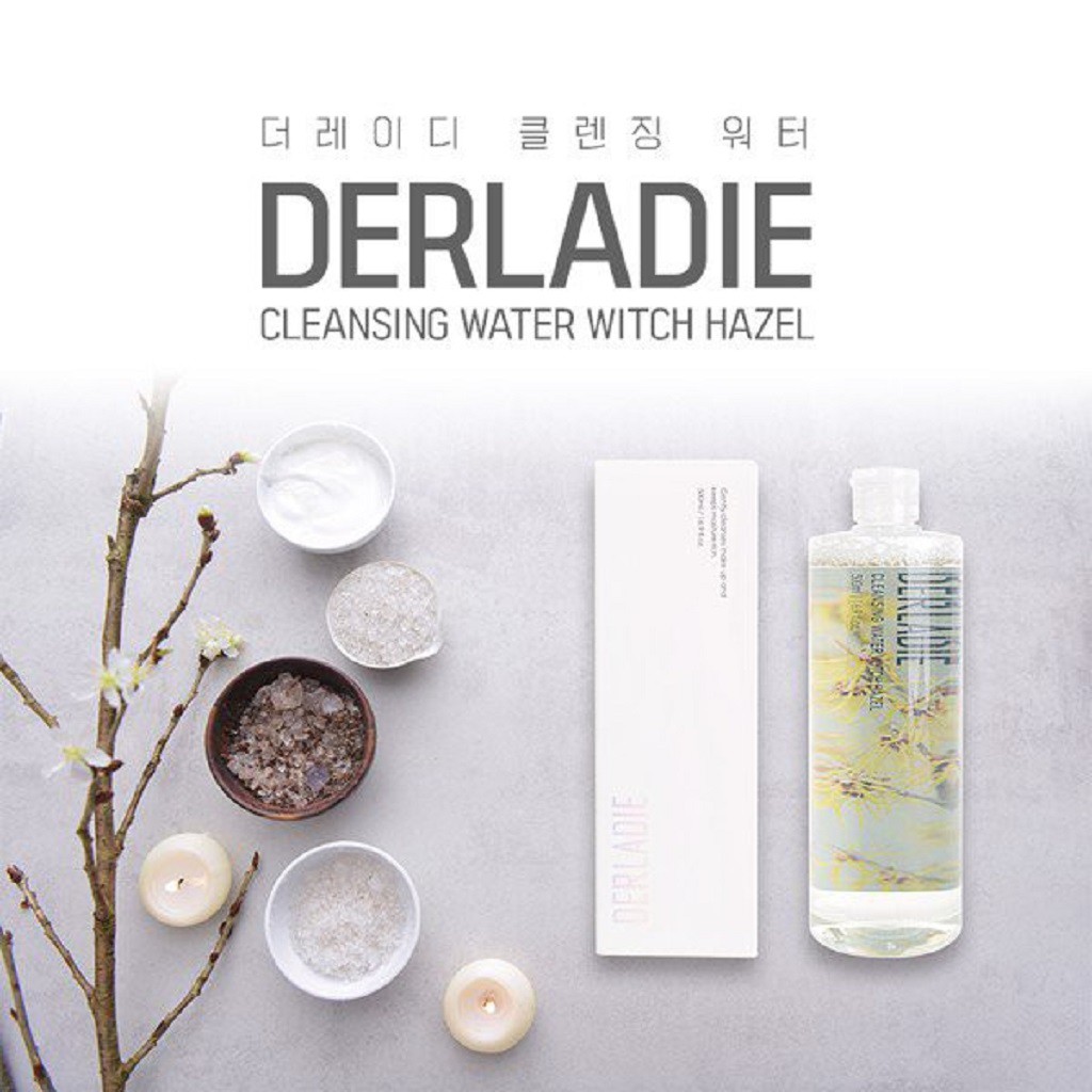 [Mã COSGLORIAT4 -8% đơn 250K] [Quà Tặng Đặc Biệt] Nước Tẩy Trang Cây Phỉ Derladie Witch Hazel Cleansing Water 500ml