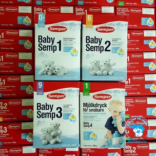 Sữa semper - baby semp thụy điển 800gr: số 1,2,3,4.