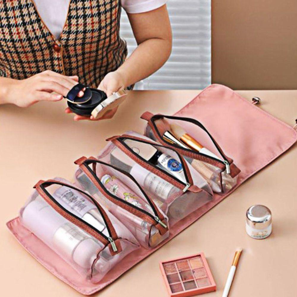 Túi Lưới Trong Suốt Đựng Mỹ Phẩm Có Khóa Kéo Tiện Dụng