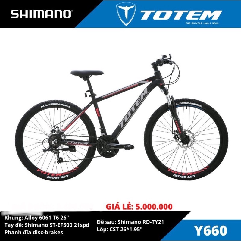 Xe đạp địa hình TOTEM Y660 2022 chính hãng bảo hành 12 tháng
