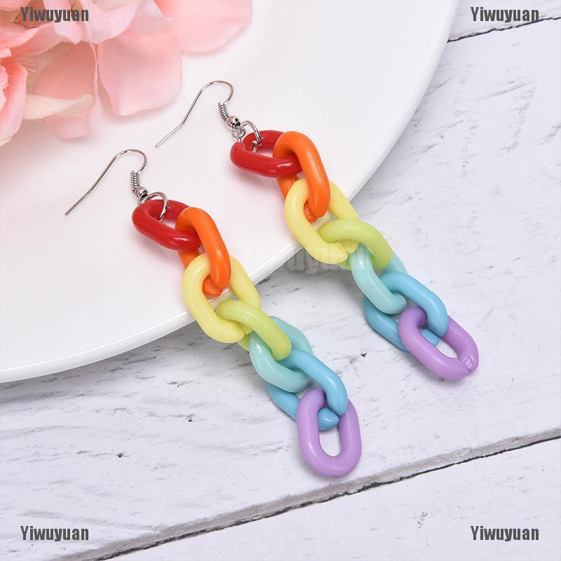 Khuyên Tai Dạng Chuỗi Nhựa Độc Đáo