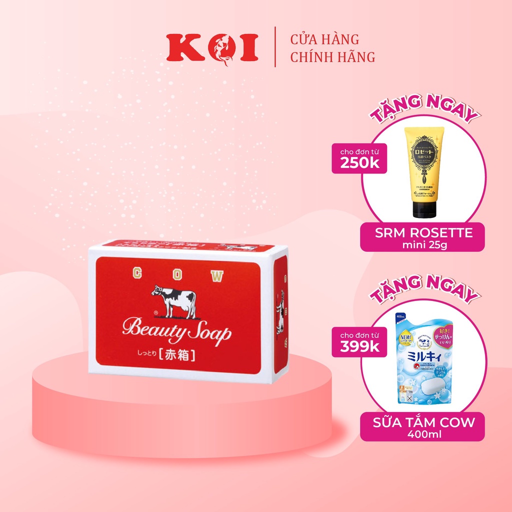 Xà phòng tắm Cow Beauty Soap dùng được cho da mặt 100g chiết xuất từ sữa bò tươi nguyên chất