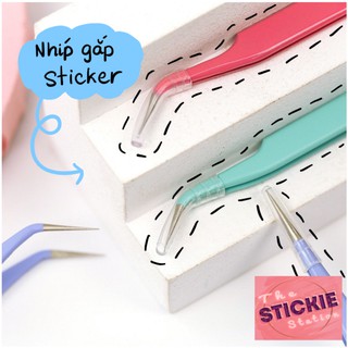 [XẢ KHO CỰC RẺ] Nhíp Gắp Hình Dán Sticker Kim Loại - Dụng Cụ Gắp Hình Dán Sticker