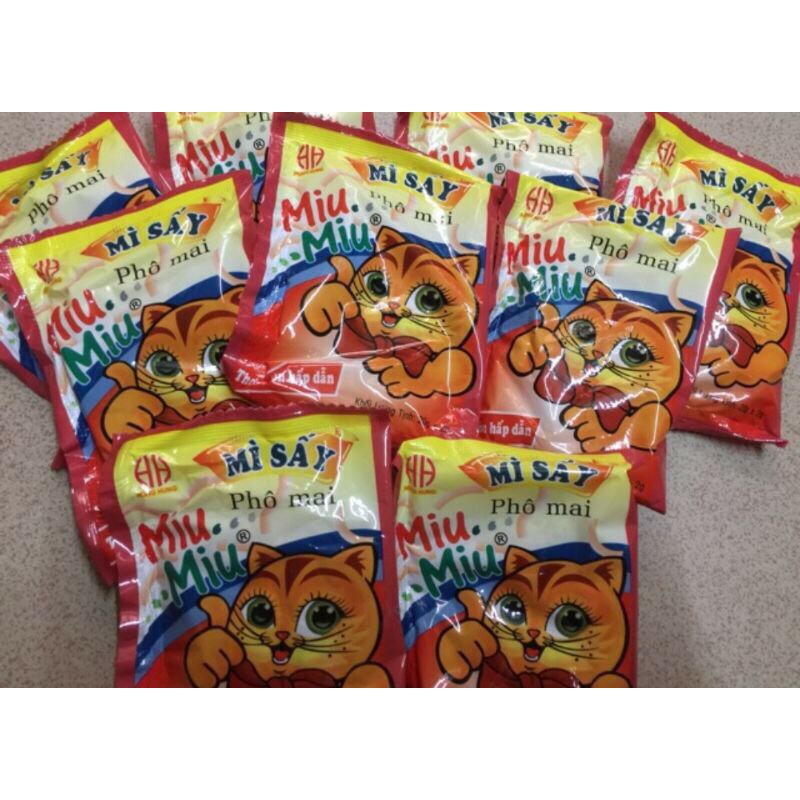 Mì tôm trẻ em Miu Miu 50 gói loại mới bao giòn