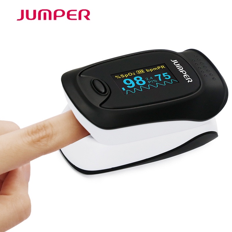 HÀNG CÓ SẴN - Máy đo nồng độ oxy máu và nhịp tim, chỉ số PI Jumper JPD-500D Màn Hình OLed 2021