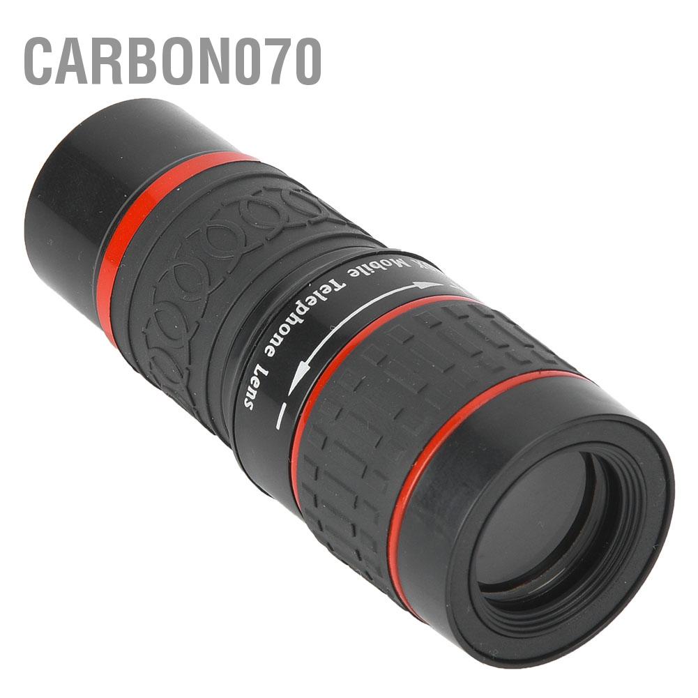 Carbon070 Ống kính tele zoom tiêu cự dài 20X có kẹp cho điện thoại thông minh Máy tính bảng màu đen