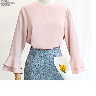 Q750720  ÁO KIỂU NỮ TAY LOE