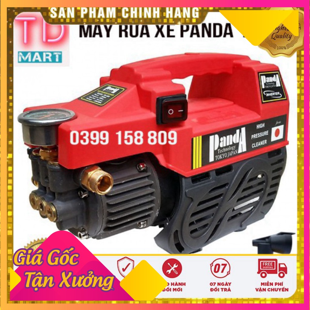 [ GIÁ HỦY DIỆT ]  MÁY RỬA XE PANDA TOKYO JAPAN TECHNOLOGY 1880W 100% Lõi đồng, súng dài có bình bọt