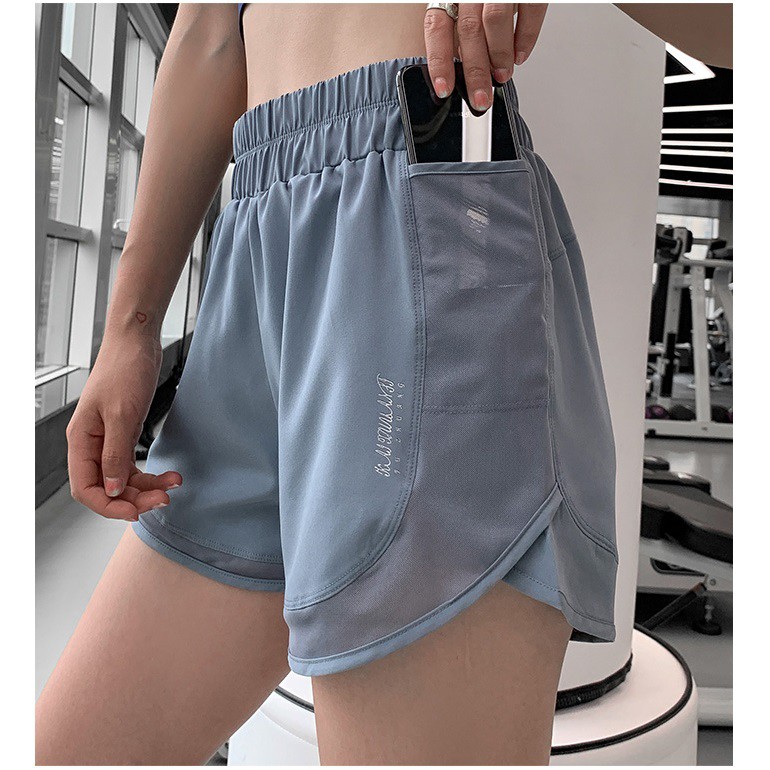 Quần biker short quần ngắn tập gym 2 lớp có túi chạy bộ vải dù Đồ tập Rẻ mà Đẹp 𝑮𝒀𝑴𝑺𝑻𝑶𝑹𝑬 602